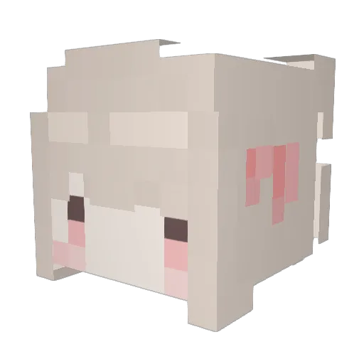 mandyeoioi Minecraft avatar head, 3D render