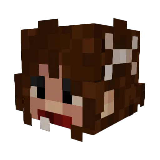 mandypo Minecraft avatar head, 3D render