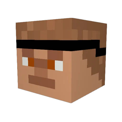 maneebow Minecraft avatar head, 3D render