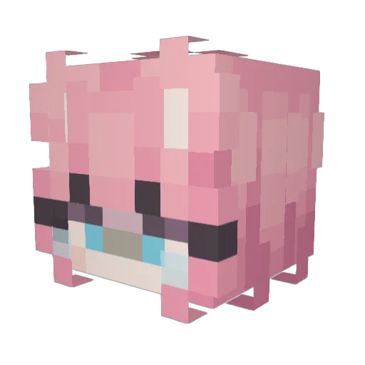 manellk Minecraft avatar head, 3D render