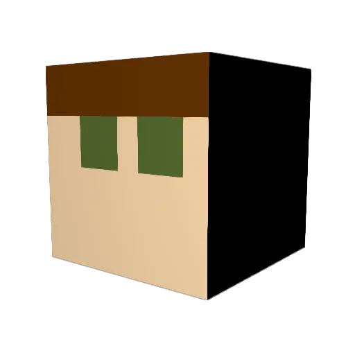 manepigman Minecraft avatar head, 3D render