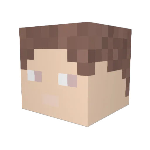 manezockt Minecraft avatar head, 3D render