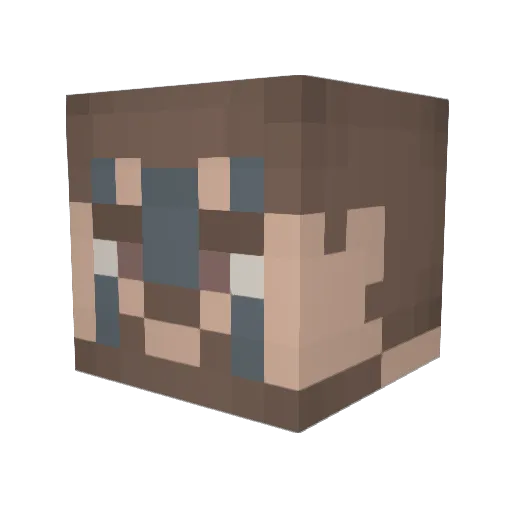 manfrommarz Minecraft avatar head, 3D render