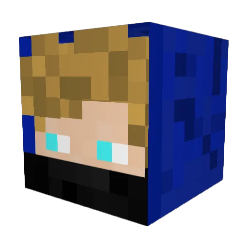 manga009 Minecraft avatar head, 3D render