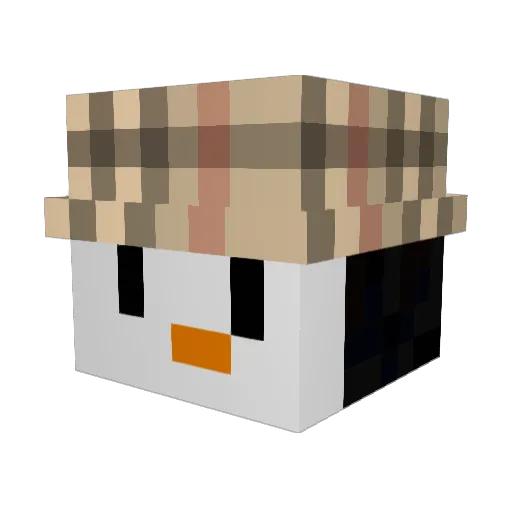 manga_039 Minecraft avatar head, 3D render