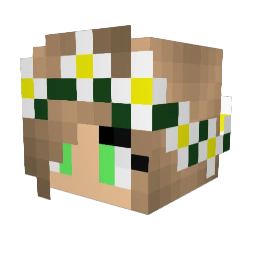 mangabelle Minecraft avatar head, 3D render