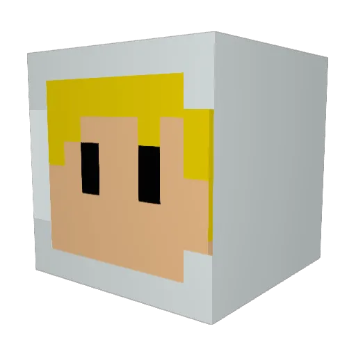 mangaknight Minecraft avatar head, 3D render