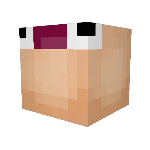 mangaloid1 Minecraft avatar head, 3D render