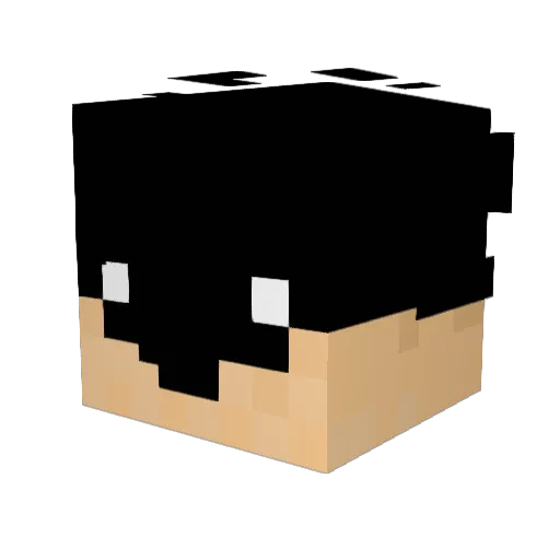 mangaweeb Minecraft avatar head, 3D render
