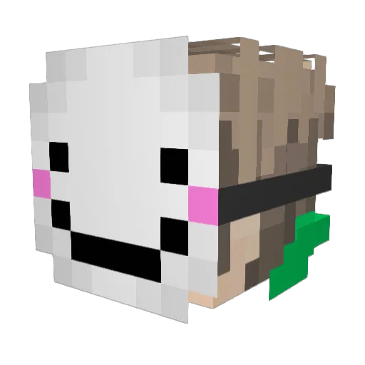 mange_taro Minecraft avatar head, 3D render
