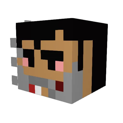 mangelrogel Minecraft avatar head, 3D render