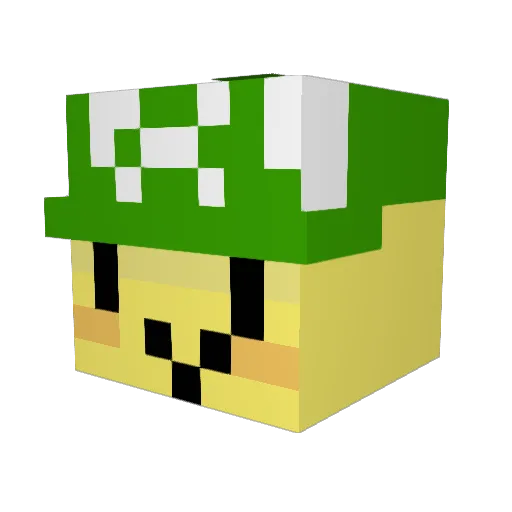 manglegirl Minecraft avatar head, 3D render
