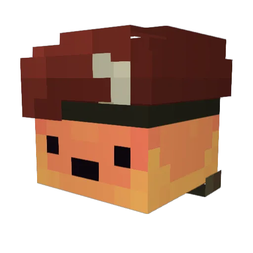 mangoWorth Minecraft avatar head, 3D render