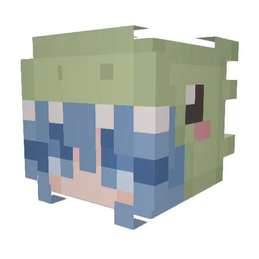 mango_christy Minecraft avatar head, 3D render