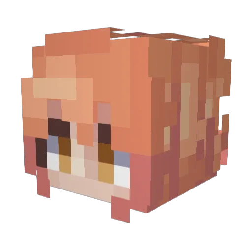 mangoallamenta Minecraft avatar head, 3D render