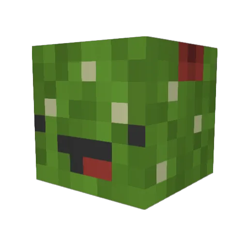 mangochel Minecraft avatar head, 3D render