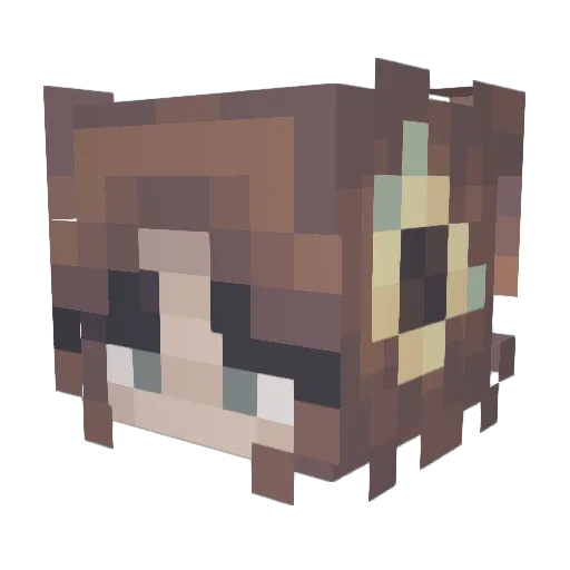 mangocreme Minecraft avatar head, 3D render