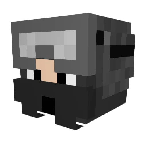mangof Minecraft avatar head, 3D render