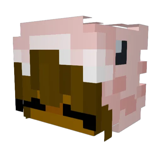mangolauncher Minecraft avatar head, 3D render