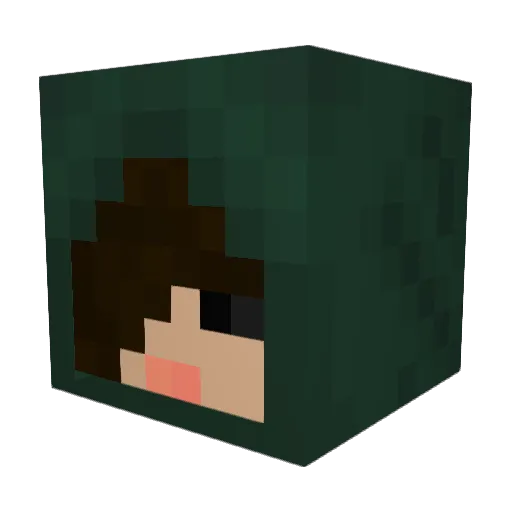 mangoluffs Minecraft avatar head, 3D render