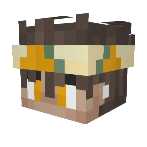 mangomaxor Minecraft avatar head, 3D render