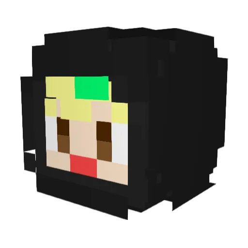 mangoorang Minecraft avatar head, 3D render