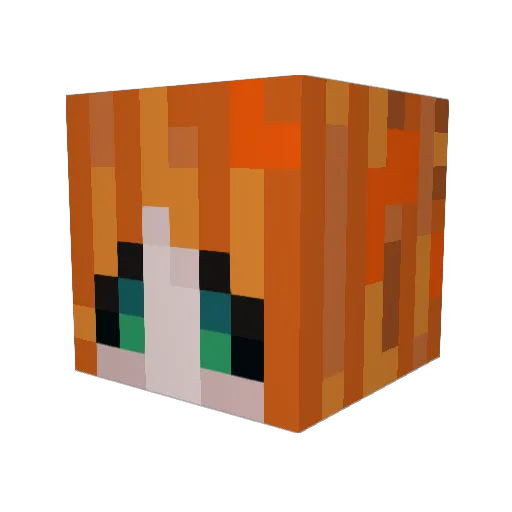 mangospear Minecraft avatar head, 3D render