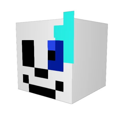 mangosquid Minecraft avatar head, 3D render