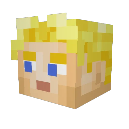mangotrizz Minecraft avatar head, 3D render