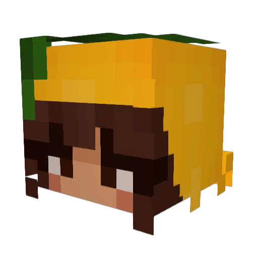 mangowst Minecraft avatar head, 3D render