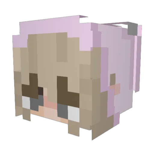 mangoxxo Minecraft avatar head, 3D render