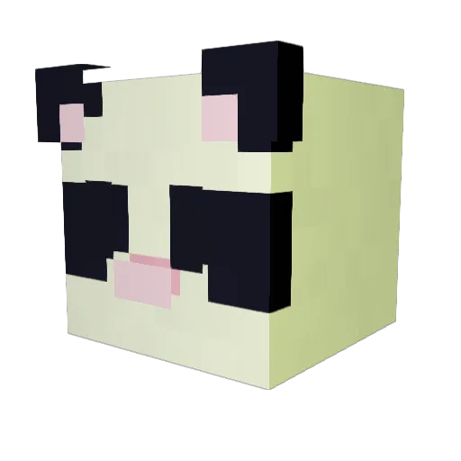 mangpodong Minecraft avatar head, 3D render