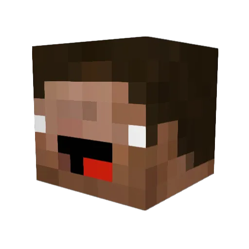 mangush Minecraft avatar head, 3D render
