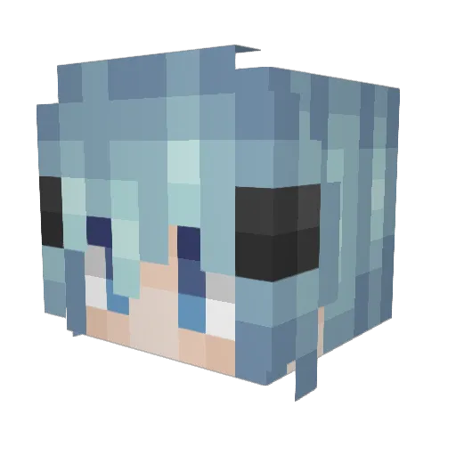 manhwanoona Minecraft avatar head, 3D render