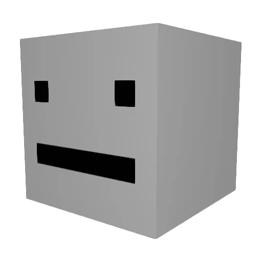 manhy Minecraft avatar head, 3D render