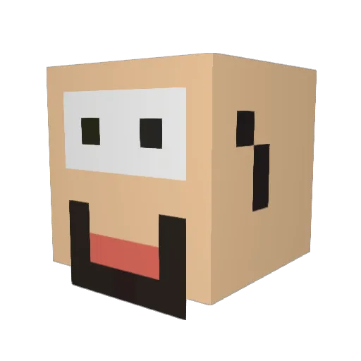 mani3k Minecraft avatar head, 3D render