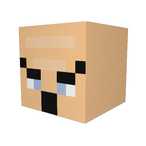 maniac42 Minecraft avatar head, 3D render