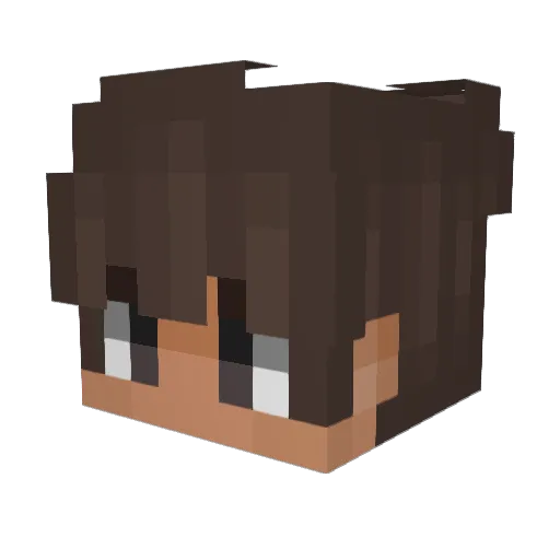 manimalik Minecraft avatar head, 3D render