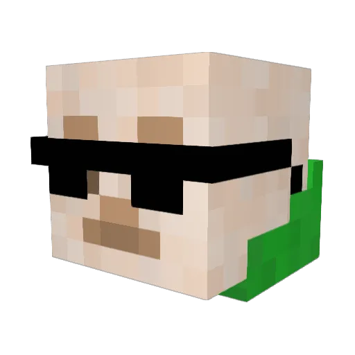 manimanimany Minecraft avatar head, 3D render