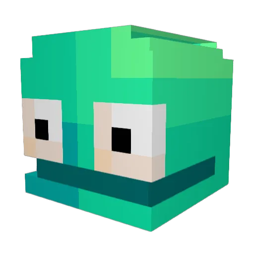 maniruwu Minecraft avatar head, 3D render