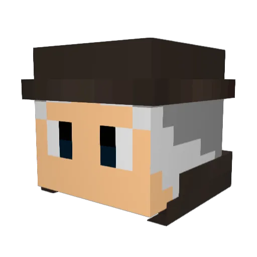 maniza Minecraft avatar head, 3D render