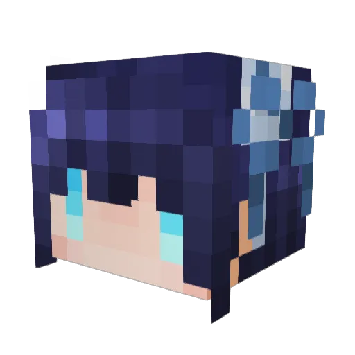 manjurou Minecraft avatar head, 3D render