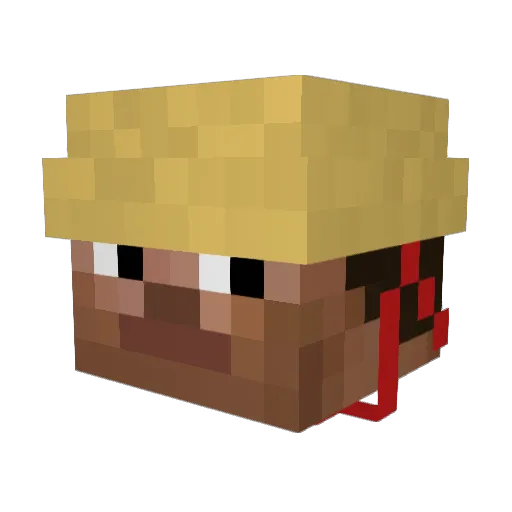 mankey39 Minecraft avatar head, 3D render