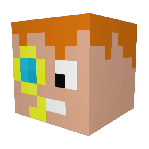 mankin9 Minecraft avatar head, 3D render