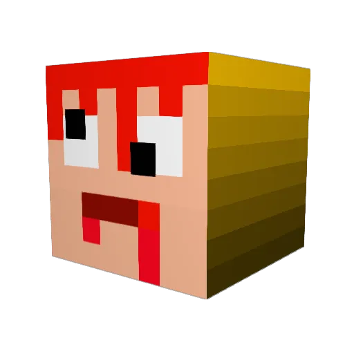 manko7 Minecraft avatar head, 3D render