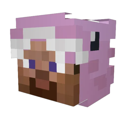 manlikeblood Minecraft avatar head, 3D render
