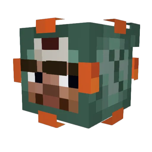 manlikeizo Minecraft avatar head, 3D render