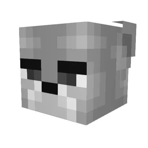 manngus Minecraft avatar head, 3D render