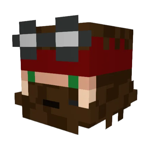 mannj4 Minecraft avatar head, 3D render