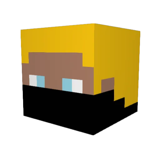 manno66 Minecraft avatar head, 3D render